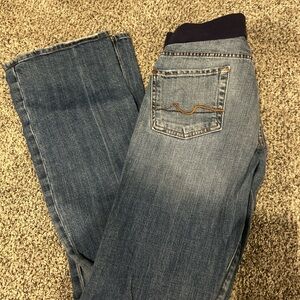 7 For All Man Kind Women's Maternity  Blue Jeans